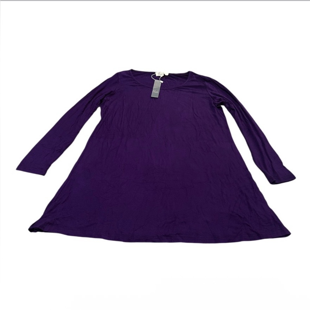 Posh by Anna Women's Designer Long Sleeve  Tunic Size Large Purple